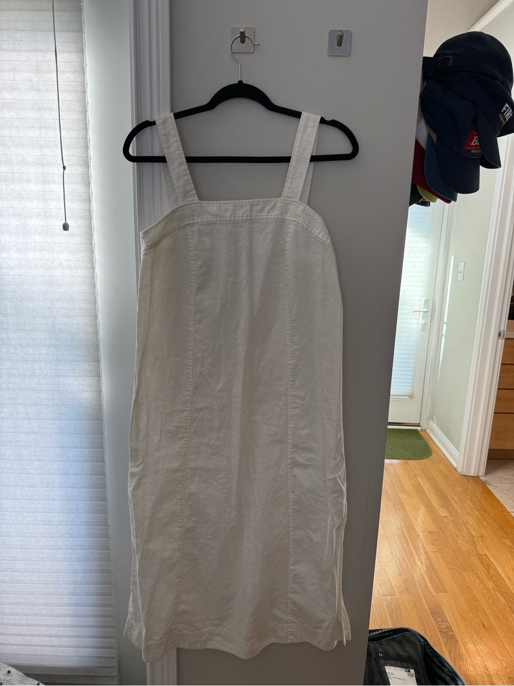 Madewell Cream Square-Neck Midi Sundress